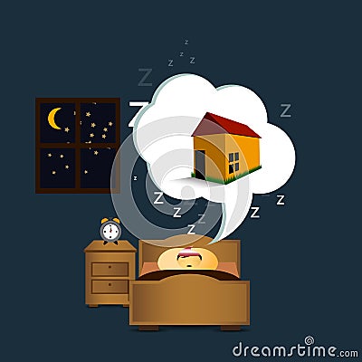 Sleeping person Vector Illustration