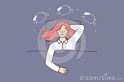 Sleeping woman vector illustration Vector Illustration
