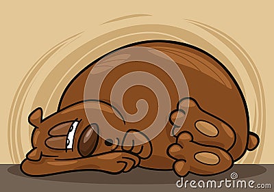 Sleepy bear Vector Illustration