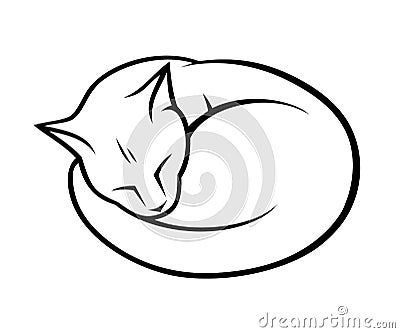 Sleepy cat Vector Illustration