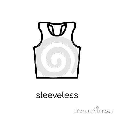 Sleeveless icon. Trendy modern flat linear vector Sleeveless icon on white background from thin line Gym and fitness collection Vector Illustration