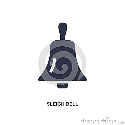 sleigh bell icon on white background. Simple element illustration from culture concept Vector Illustration