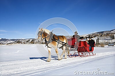 Sleigh ride. Stock Photo