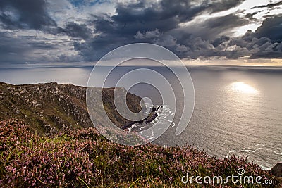 Sliabh Liag Cliffs Stock Photo