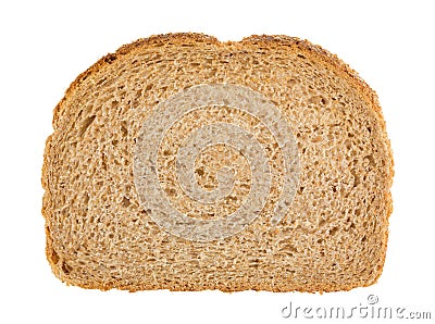 Slice of all natural wheat bread Stock Photo