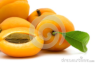 Slice apricot Stock Photo