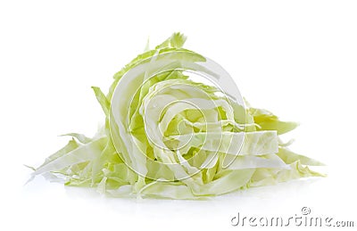 Slice Cabbage on whie background Stock Photo