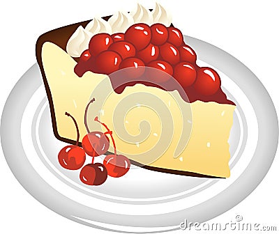 Slice of Cheesecake Stock Photo