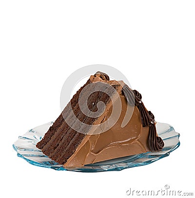 A Slice of Chocolate Cake Stock Photo