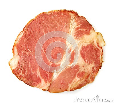 Slice of dried meat Stock Photo