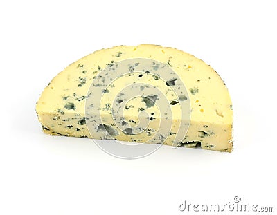 Slice of french musty cheese Stock Photo