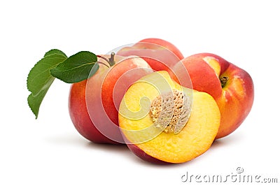 Slice fresh nectarine Stock Photo