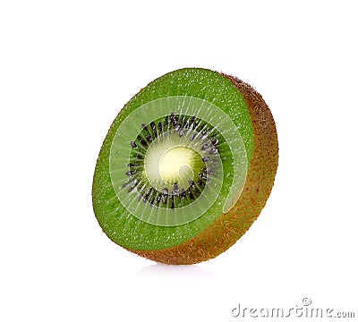 Slice kiwi fruit isolated on a white background Stock Photo