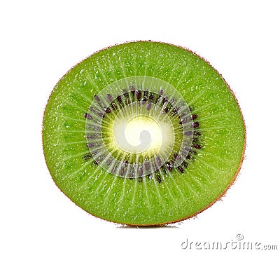 Slice kiwi fruit isolated on a white background Stock Photo