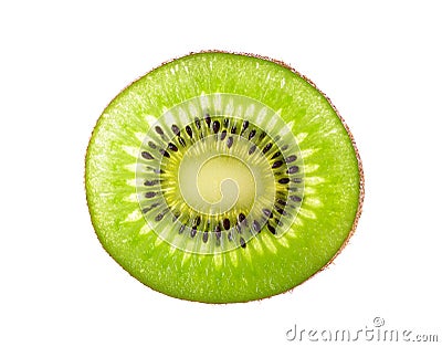 Slice kiwi fruit isolated on a white background Stock Photo