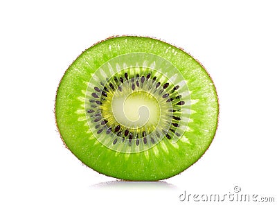 Slice kiwi fruit isolated on a white background Stock Photo