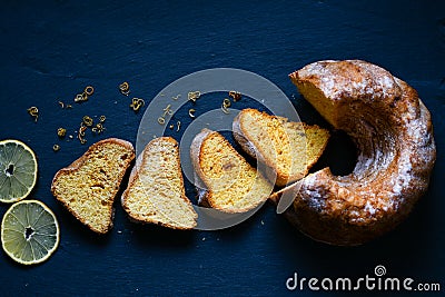 Bundt lemon cake Stock Photo