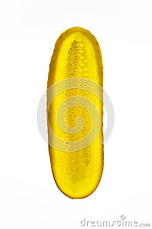 A slice of pickle Stock Photo