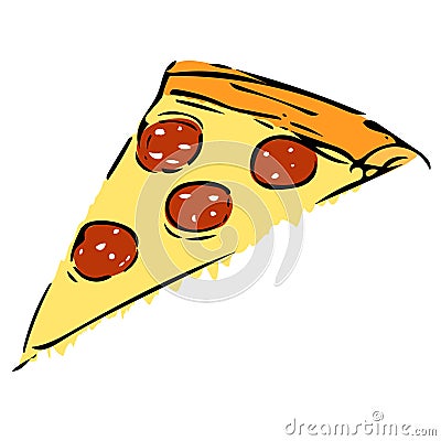 Slice of pizza Vector Illustration
