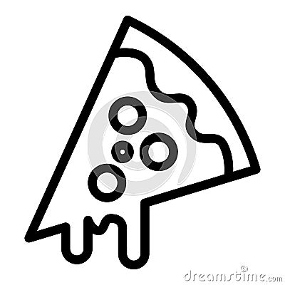 Slice of pizza line icon. Italian food vector illustration isolated on white. Pizza outline style design, designed for Vector Illustration