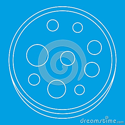 Slice of salami icon outline Vector Illustration