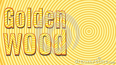 Slice tree the inscription Golden Wood Vector Illustration