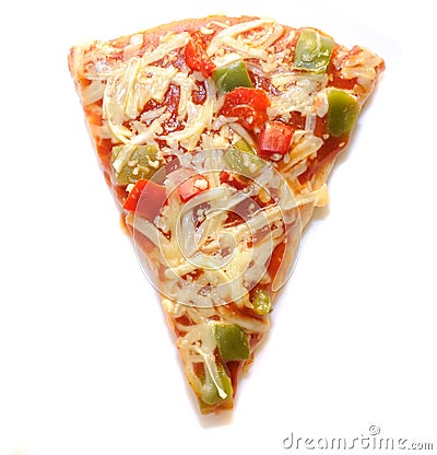 Slice of Vegetarian Pizza Stock Photo