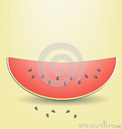 Slice of watermelon Vector Illustration