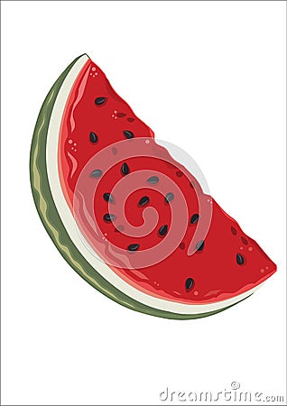 Slice of watermelon Stock Photo
