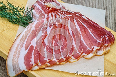 Sliced bacon Stock Photo