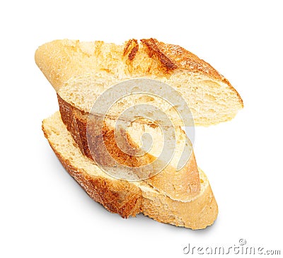 Sliced baguette bread Stock Photo