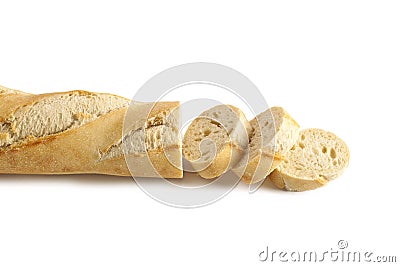 Sliced baguette Stock Photo