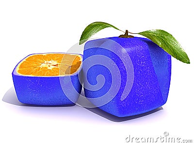 Sliced blue citric fruit Stock Photo