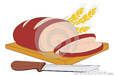 Sliced bread Vector Illustration