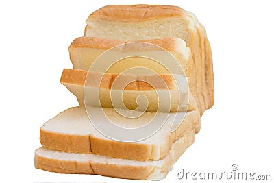 Sliced bread isolated Stock Photo