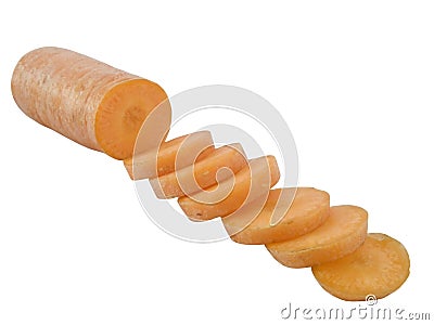 Sliced carrot Stock Photo
