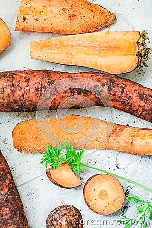 Sliced carrot Stock Photo