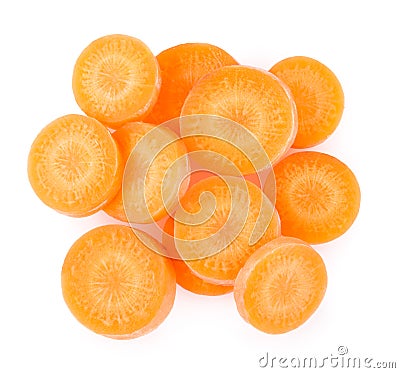 Sliced carrot Stock Photo