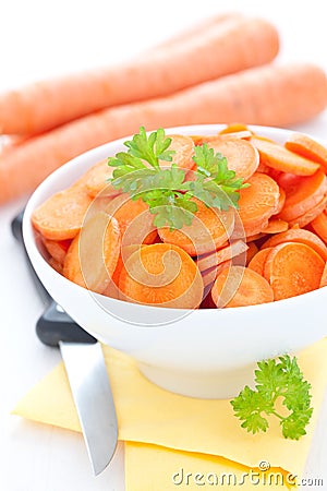 Sliced carrots Stock Photo