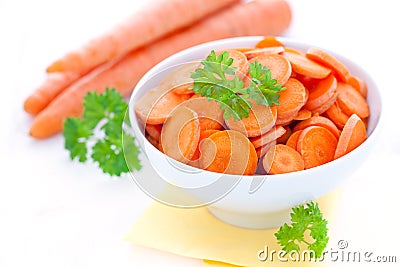 Sliced carrots Stock Photo