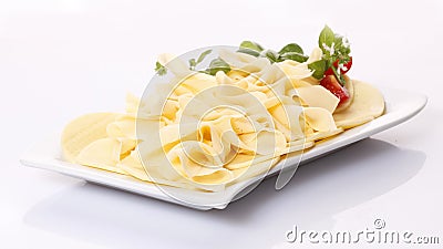 Sliced cheese Stock Photo