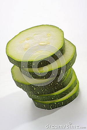 Sliced courgette Stock Photo