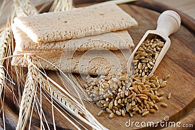 Sliced crispbread Stock Photo