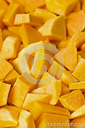 Sliced fresh butternut Stock Photo