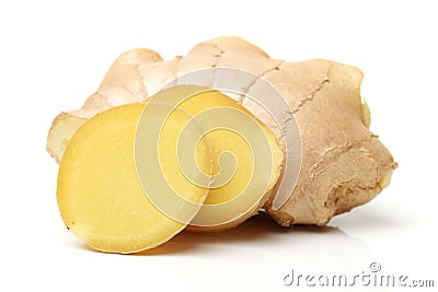 Sliced ginger root Stock Photo