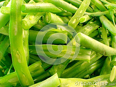 Sliced Green Beans Stock Photo