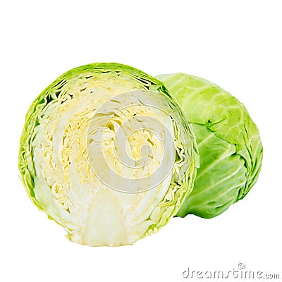 Sliced Green Cabbage Stock Photo
