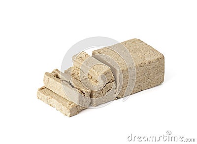 Sliced halva isolated on a white background. Traditional oriental dessert Stock Photo