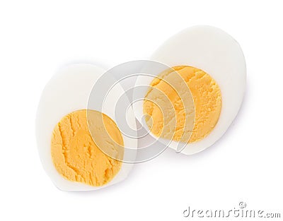 Sliced hard boiled egg Stock Photo