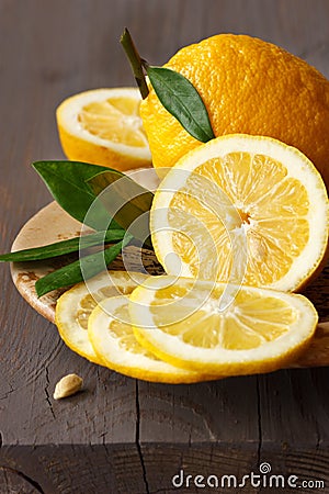 Sliced lemon. Stock Photo